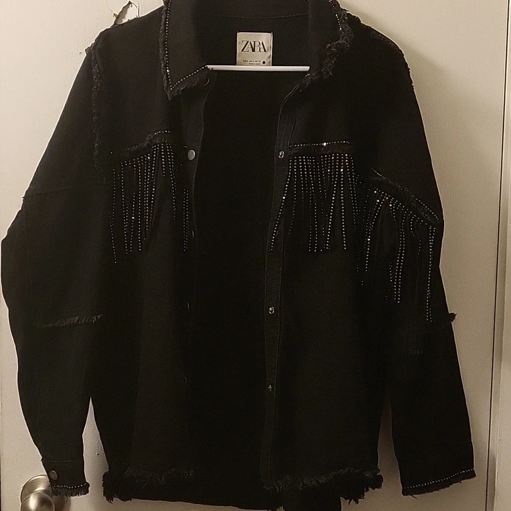 Zara Fringe Jean jacket size M - Picture 6 of 17
